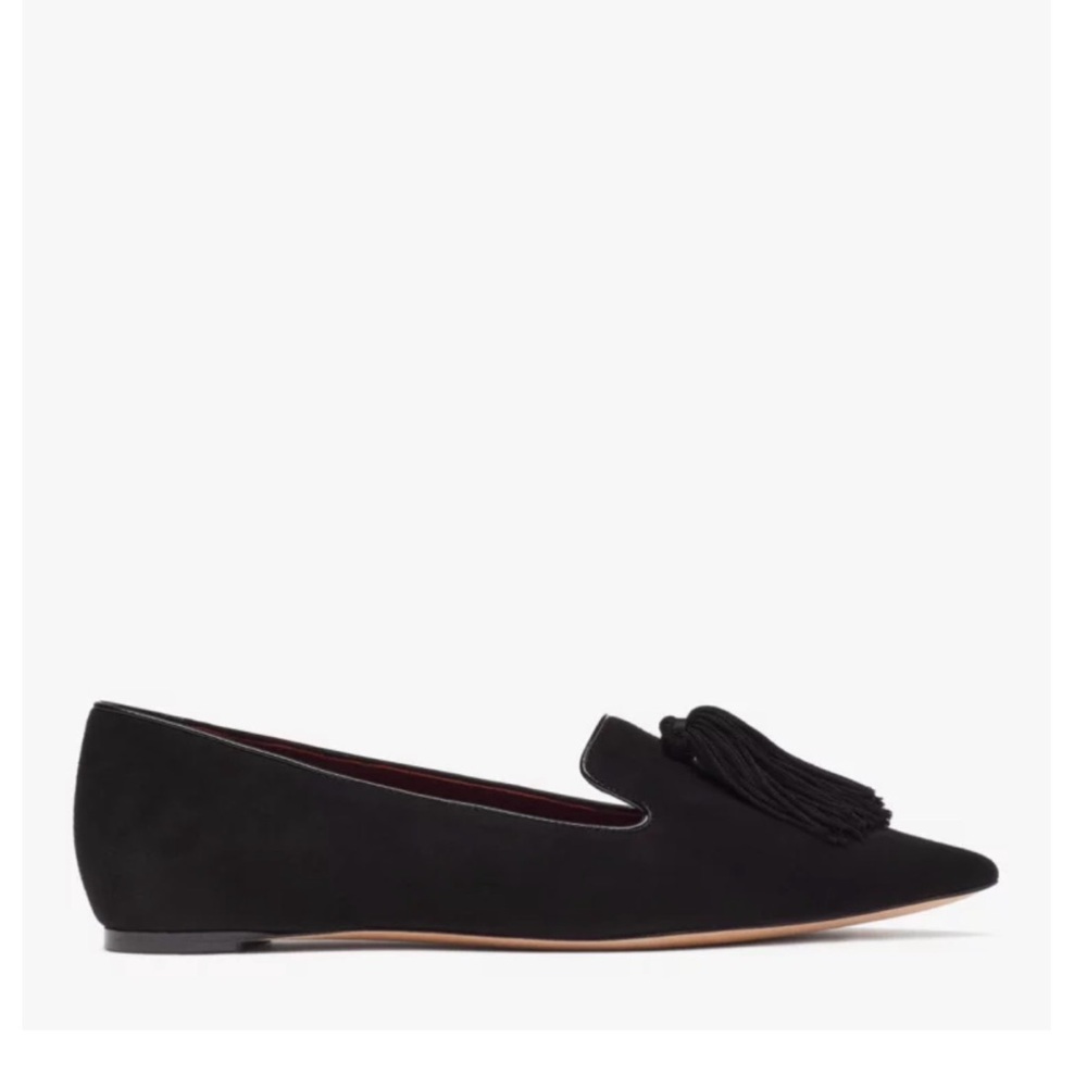 ⬇️ NEW in box Kate Spade ♠️ Black Adore Suede Tassel Loafers